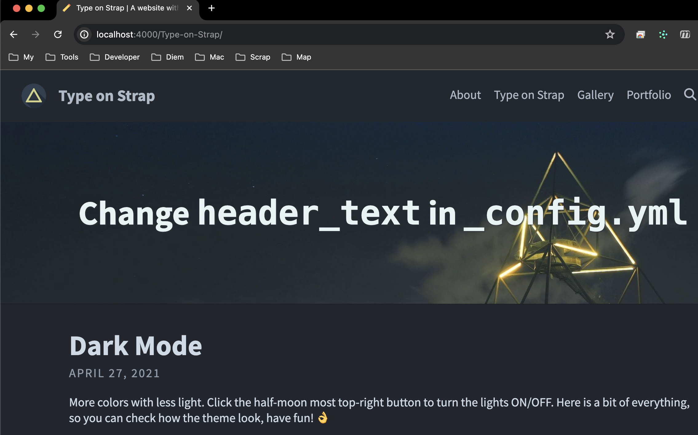 Github.io blog - jekyll theme Type on Strap 적용기